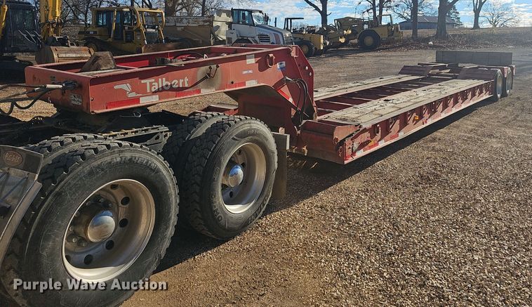 image for item NP9366 1997 Talbert lowboy equipment trailer