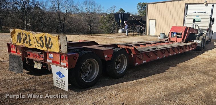 image for item NP9366 1997 Talbert lowboy equipment trailer