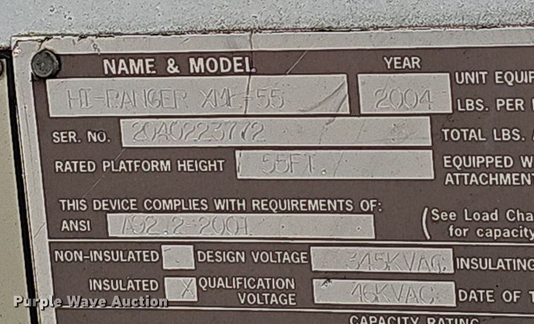 image for item NP9378 2004 International  7400  bucket truck