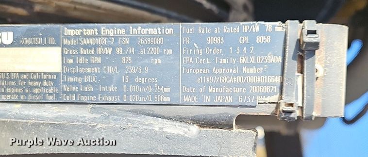 image for item NP9379 2007 Komatsu D39 EX-21 dozer