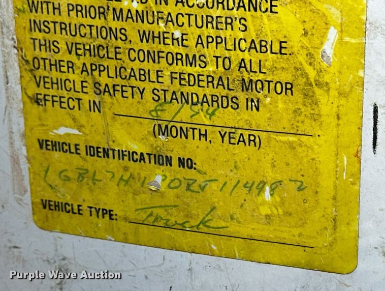 image for item NS9222 1994 Chevrolet Kodiak dump flatbed truck