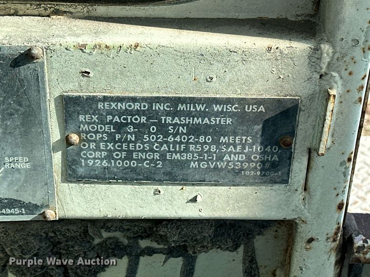 image for item NS9229 1981 Rex 3-35 Pactor soil compactor