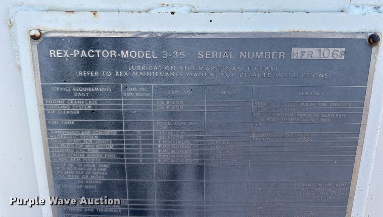 image for item NS9229 1981 Rex 3-35 Pactor soil compactor