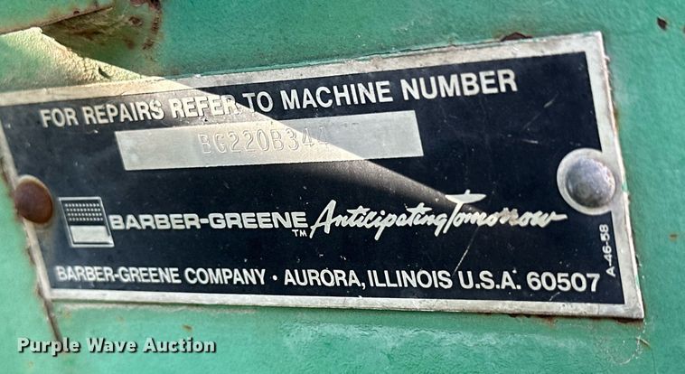 image for item NS9232 1989 Barber Greene 220B paver