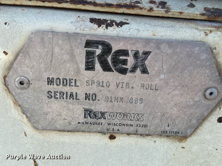 image for item NS9233 Rex SP910 single drum vibratory roller