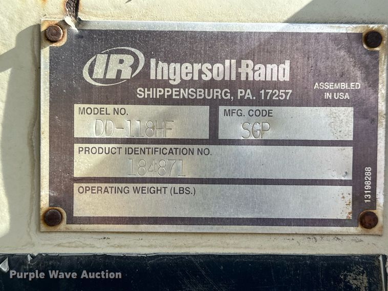 image for item NS9235 2005 Ingersoll Rand DD118HF double drum roller