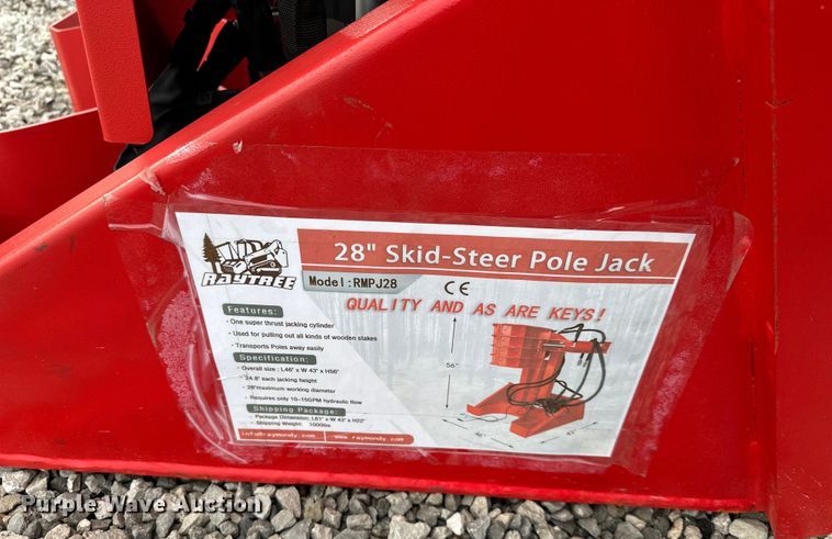 image for item OF9282 Raytree RMPJ28 skid steer pole jack 
