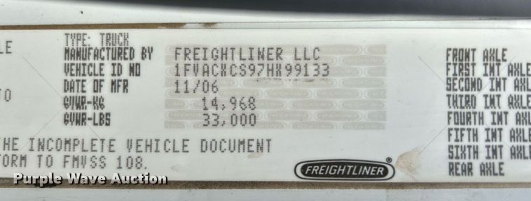 image for item OI9549 2007 Freightliner  M2 Business Class utility / service truck