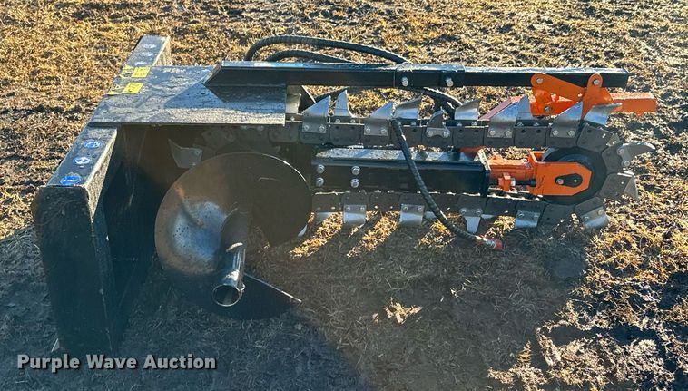 image for item OJ9407 2023 Mower King ECSSCT72 skid steer trencher