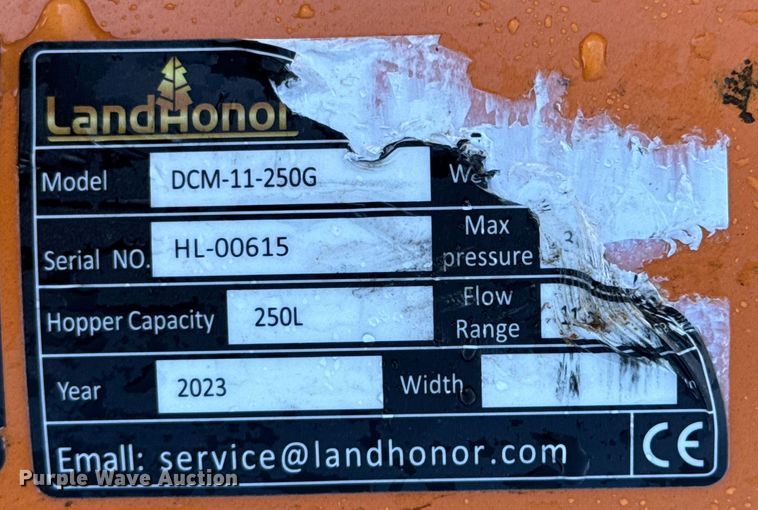 image for item OJ9412 2023 LandHonor DCM-11-250G skid steer concrete mixer