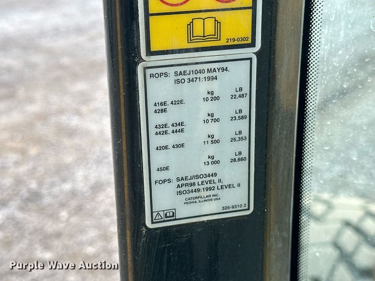 image for item OM9801 2011 Caterpillar  420E backhoe