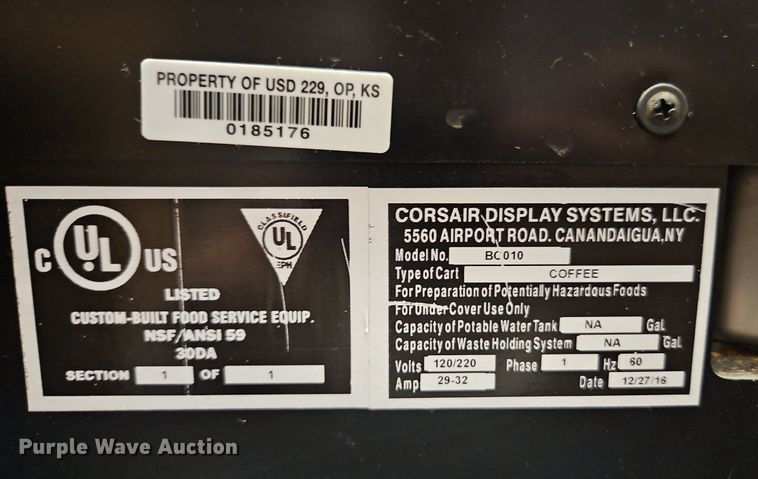 image for item DN7207 (4) Corsair BC009 serving carts