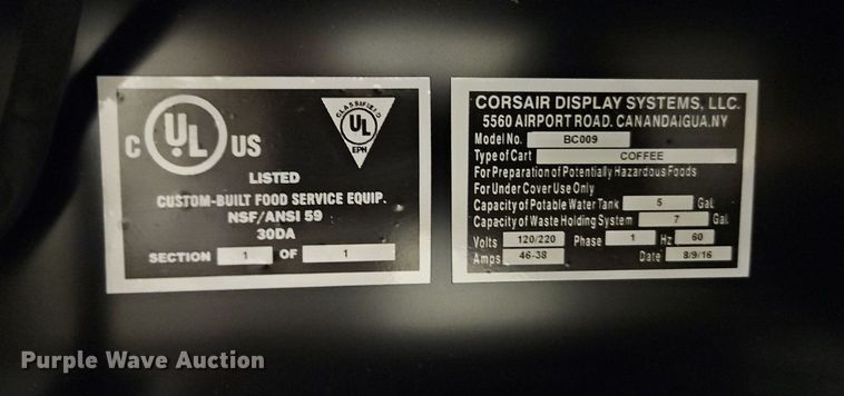 image for item DN7207 (4) Corsair BC009 serving carts