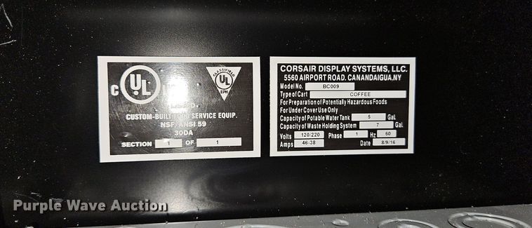 image for item DN7207 (4) Corsair BC009 serving carts