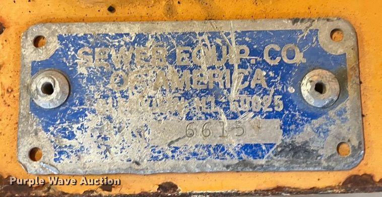 image for item DO4818 1995 Sewer Equipment Co. of America  747FR2000 sewer jetter trailer