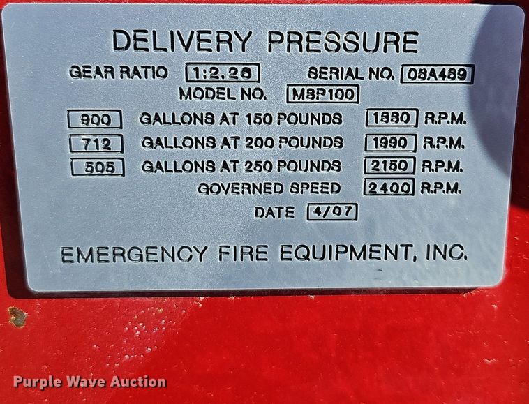 image for item DR5916 2006 Chevrolet C8500 fire truck