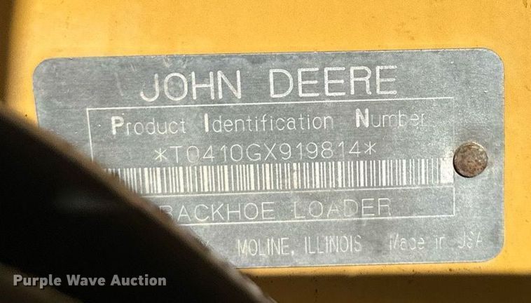 image for item DW2963 2003 John Deere 410G backhoe