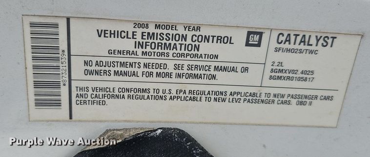image for item EJ5866 2008 Chevrolet Cobalt LS 