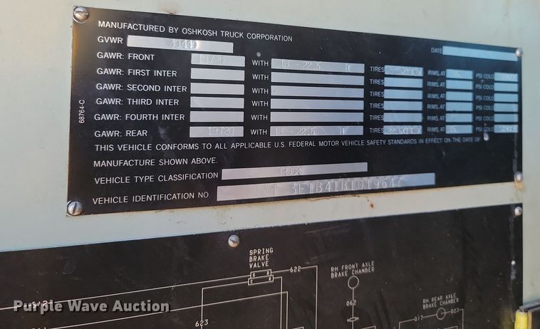 image for item JZ9852 1982 Oshkosh H-2218 snow blower truck