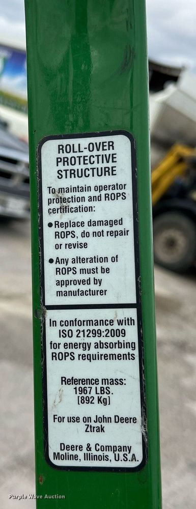 image for item KV9874 John Deere Z930M ZTR lawn mower