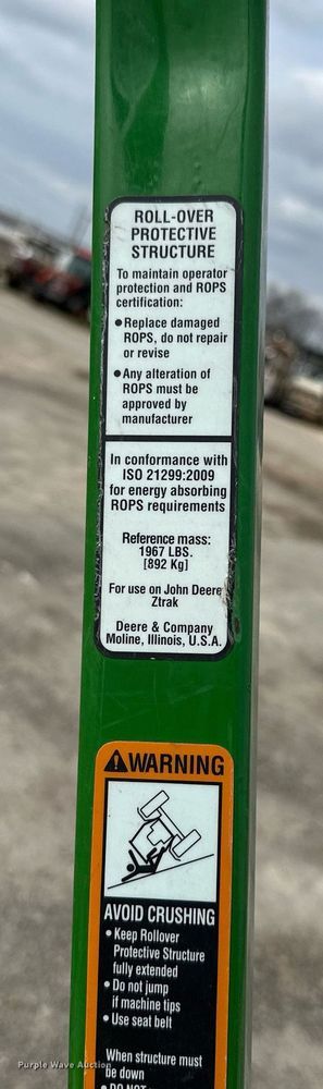 image for item KV9880 John Deere Z930M ZTR lawn mower