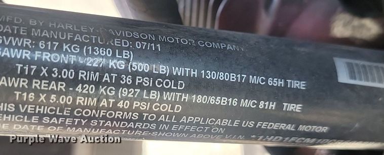 image for item LA9615 2012 Harley Davidson  Ultra Classic   motorcycle