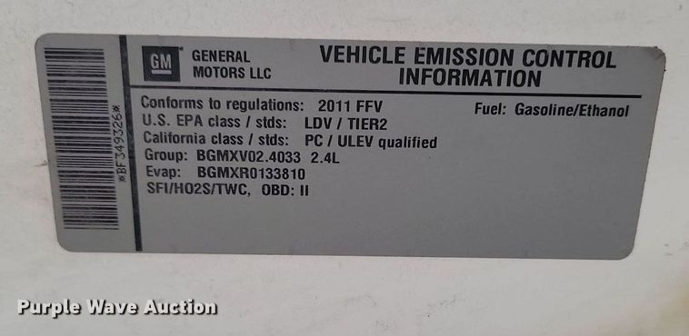 image for item LA9644 2011 Chevrolet  Malibu 