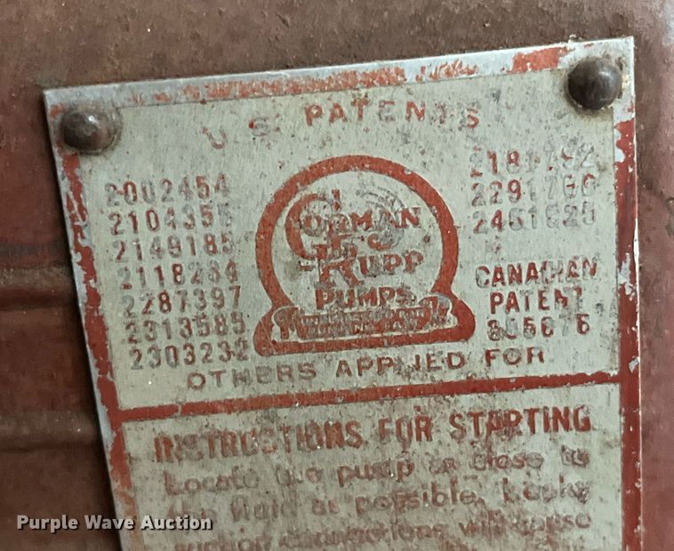 image for item LD9947 Gorman Rupp 6201G pump