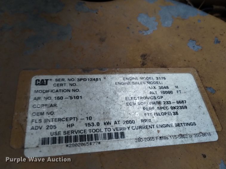image for item LN9926 2005 Caterpillar 140H VHP motor grader