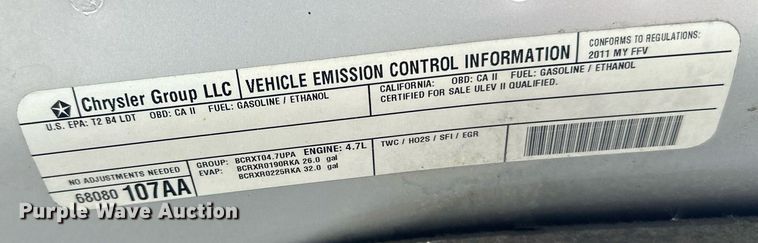 image for item LO9485 2011 Dodge Ram 1500 Crew Cab pickup truck