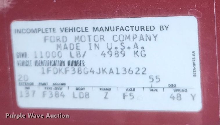 image for item MI9936 1988 Ford F350 XL brush fire truck