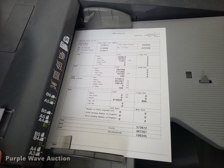 image for item MQ9612 Kinoka Minolta C558 copy machine