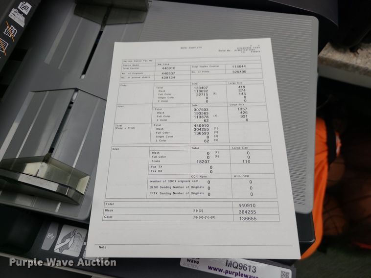 image for item MQ9613 Konica Minolta  C558 copy machine