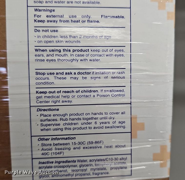 image for item NE9442 (45) cases Mo+ Med Supplies hand sanitizer