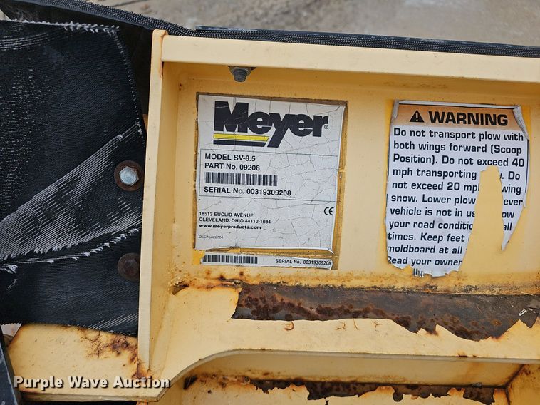 image for item NE9465 Meyer  SV8.5 snow plow