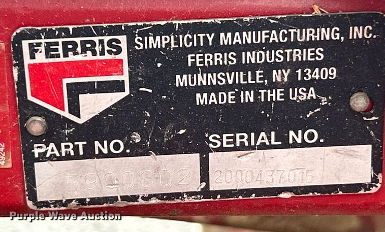 image for item NJ9528 Ferris  IS 5100Z ZTR lawn mower