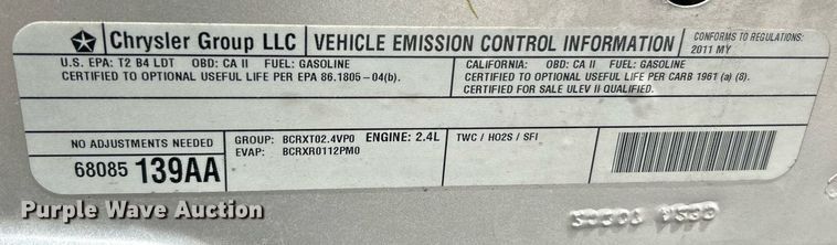 image for item NJ9539 2011 Jeep Patriot  SUV