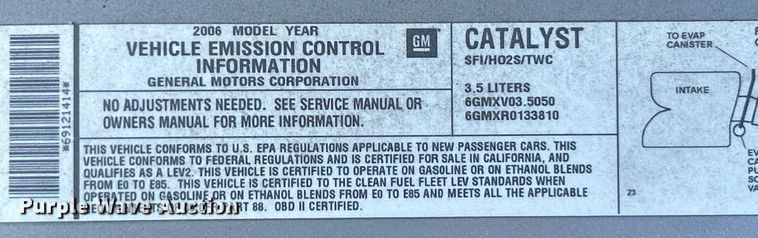 image for item NJ9540 2006 Chevrolet Impala LT 