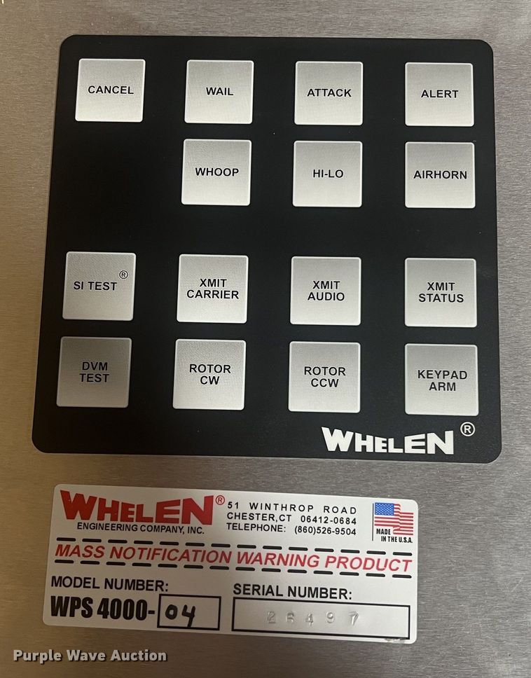 image for item NJ9545 (2) Whelen WPS4004 emergency sirens