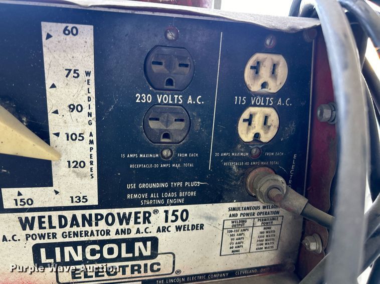 image for item NJ9553 Lincoln Electric  Weldanpower 150 welder/generator