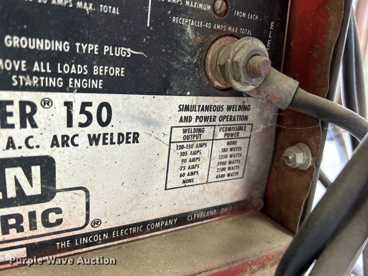 image for item NJ9553 Lincoln Electric  Weldanpower 150 welder/generator