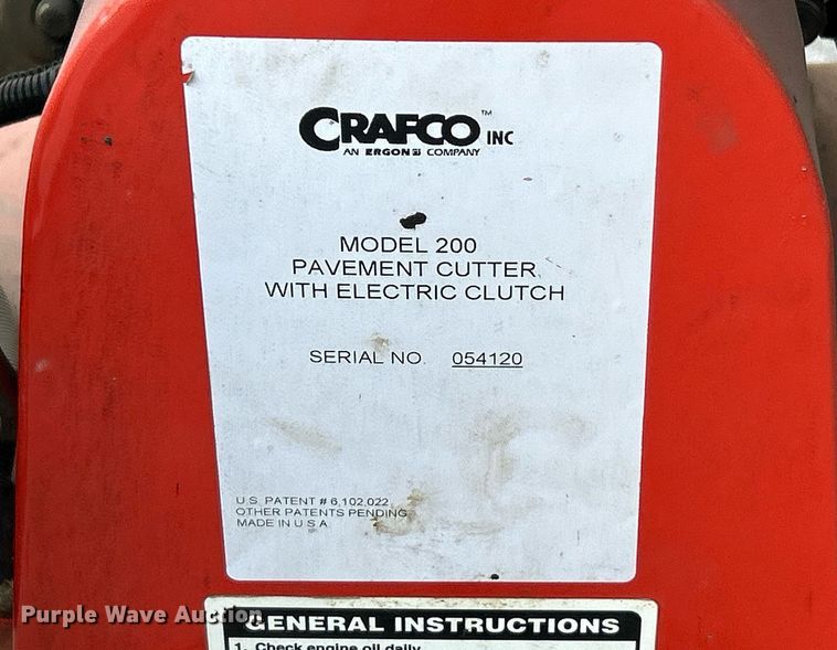 image for item NJ9555 Crafco 200 pavement cutter