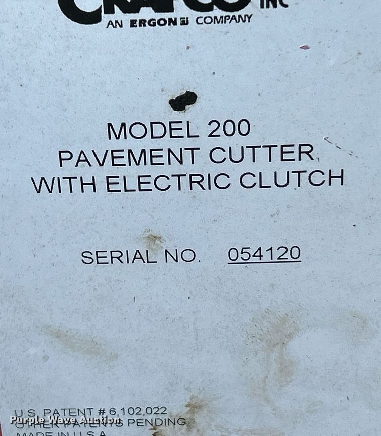image for item NJ9555 Crafco 200 pavement cutter