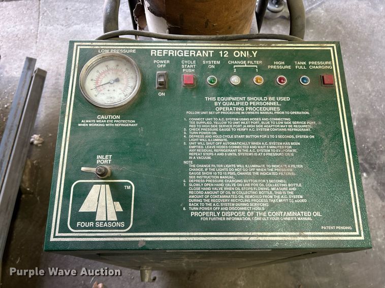 image for item NJ9557 Four Seasons  59900 refrigerant recycling and recharging system