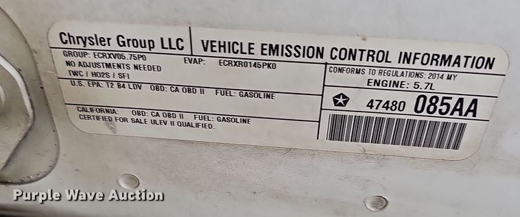 image for item NP9166 2014 Dodge Charger Police 