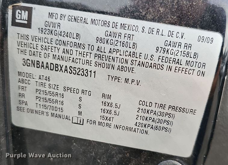 image for item NP9171 2010 Chevrolet HHR 