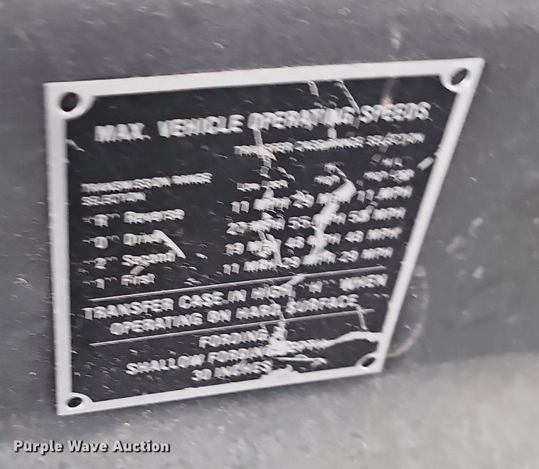 image for item NT9772 1991 AM General M1038 HUMVEE