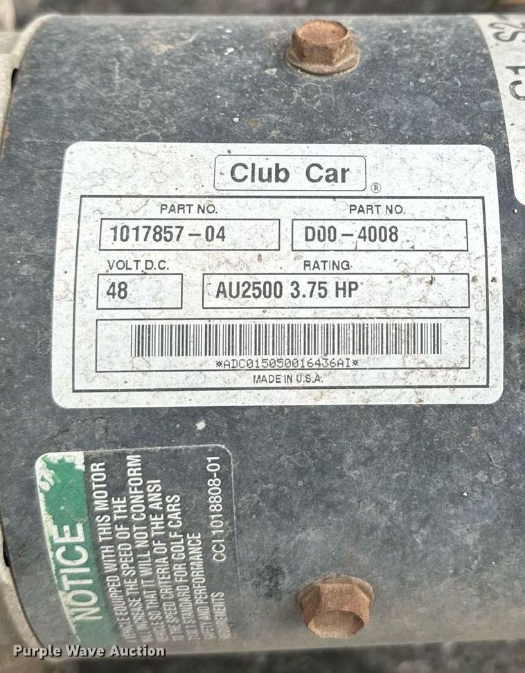 image for item NU9308 Club Car  Carryall 6 golf cart