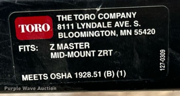 image for item NU9310 Toro Z Master 74274 ZTR lawn mower