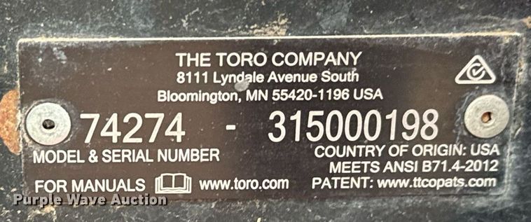 image for item NU9310 Toro Z Master 74274 ZTR lawn mower